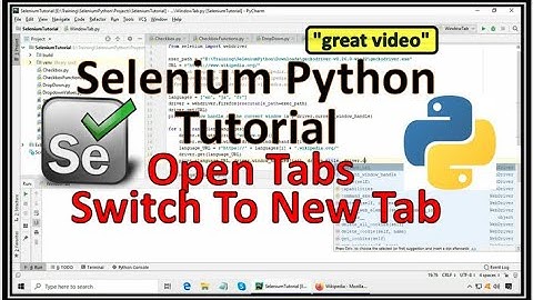 Selenium Python Switch To New Tab | Selenium Python Switch To Window | Selenium Python Switch Tab