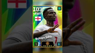 ค่าพลังสูงสุด Bukayo Saka103 โค้ช Jorgen Klopp #bukayosaka #ef26 #efootbase #efootball #kloppo