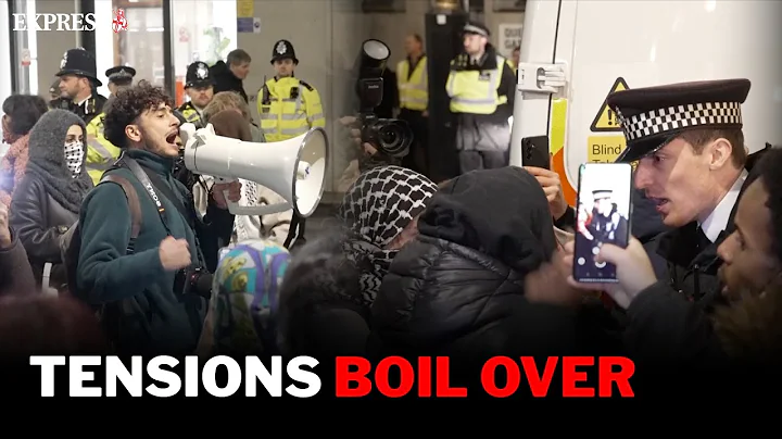 Pro-Palestine protest descends into CHAOS outside Ministry of Justice