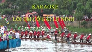 LỜI EM CÔ GÁI LỆ NINH KARAOKE
