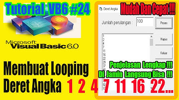Cara Membuat Program Looping Deret Angka Menggunakan List Box | Tutorial Visual Basic 6