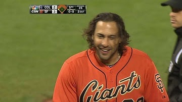 COL@SF: Morse doubles to center for his second RBI