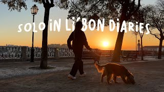 last days dog sitting in lisbon, sunset walks, remote working and a few sick days | lisbon pt 3