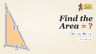 This Triangle Area Looks Impossible — Until You Draw One Line | GeoMethod