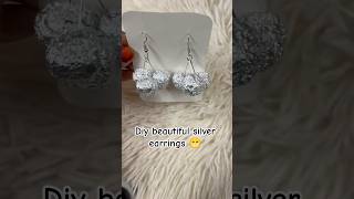 silver earrings at West foil paper #sonahandcraftdesign #craftyhome #diy #earrings