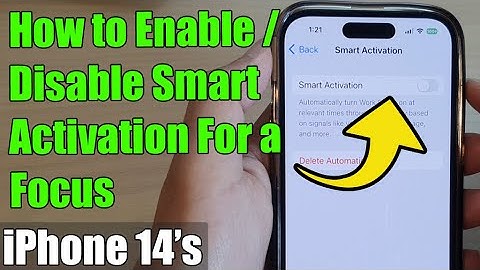 iPhone 14/14 Pro Max: How to Enable/Disable Smart Activation For a Focus