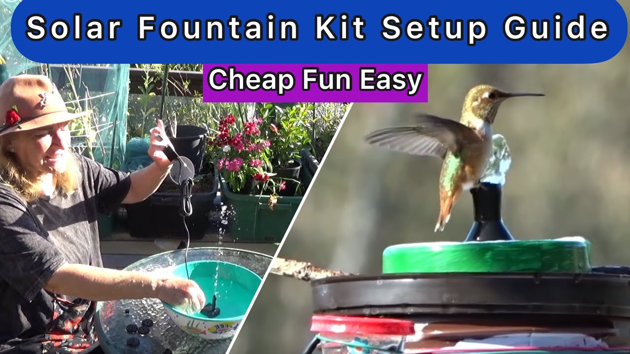 Hummingbirds SOLAR FOUNTAIN Kit Types Guide, How to Make Endless Water