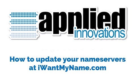 How to update your nameservers at iWantMyName.com