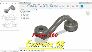 Exercise 08 Fusion 360 Basic Part Design Tutorial For Beginner