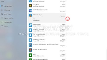 VLC media player 64 Bit Uninstall for window 10
