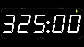 325 MINUTE  TIMER & ALARM  1080p  COUNTDOWN