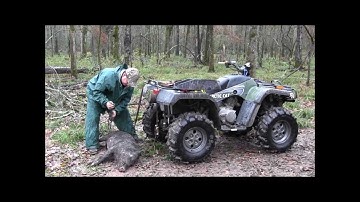 How to load a deer or hog yourself onto a four wheeler or truck by yourself. Game Handlers