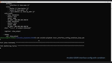 Ansible IOSXR interface config Condition playbook