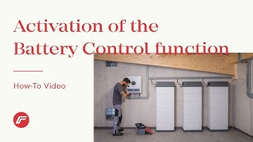 How-To Video: Activation of the Battery Control function