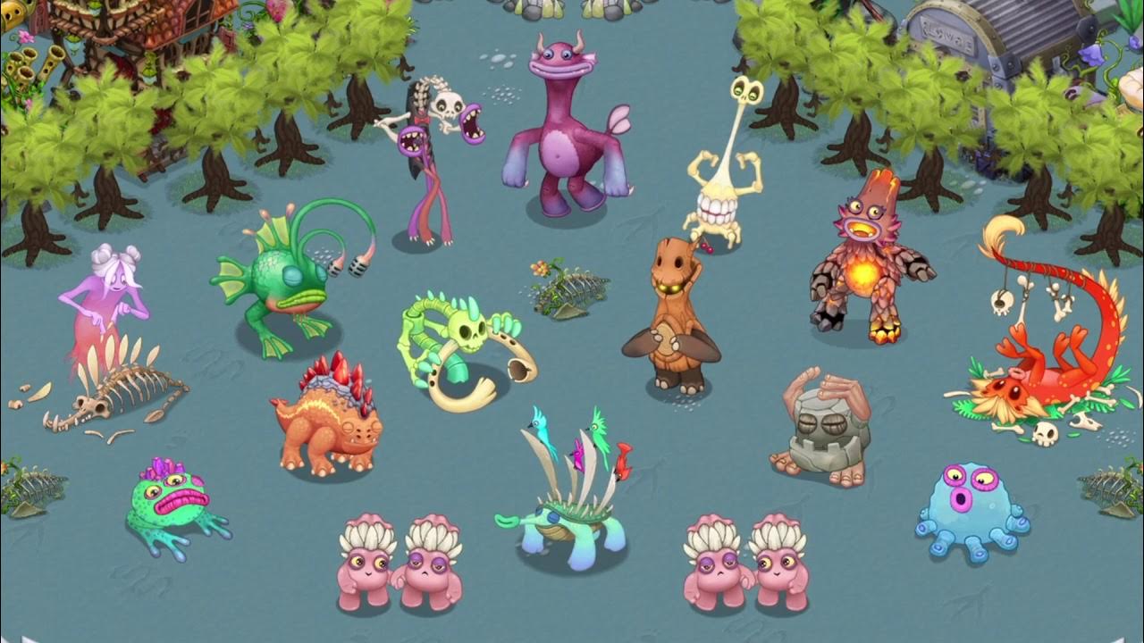 Суть игры my singing monsters. My singing Monsters костяной остров. My singing Monsters костяной остров монстры. Май Синг Монстерс монстры. My singing Monsters остров кости монстры.