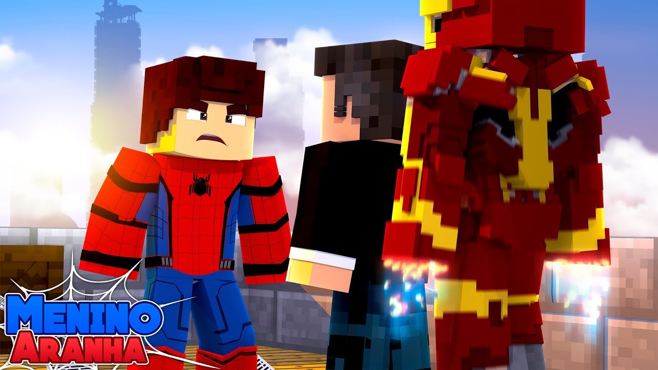 Minecraft: MENINO ARANHA - HOMEM DE FERRO TIROU MEU Minecraft: MENINO ARANHA - HOMEM DE FERRO TIROU MEU