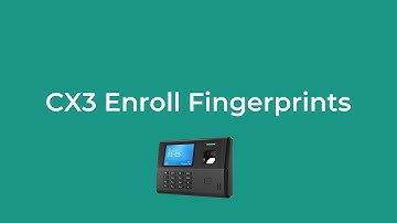 Fingerprint & Card Time Clock CX3 Fingerprint Enrollment | Anviz