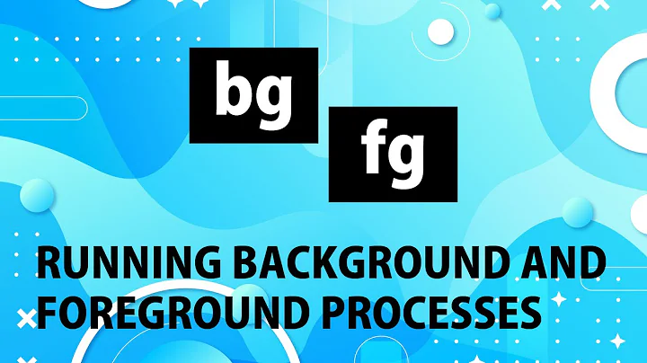 Linux processes: fg, bg, jobs