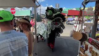 Lion Dance at the Hilo Farmers Market  - January 22, 2023