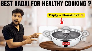 Milton Procook Hexa Tech Kadai Review 🔥 Triply + Nonstick in ONE Cookware!