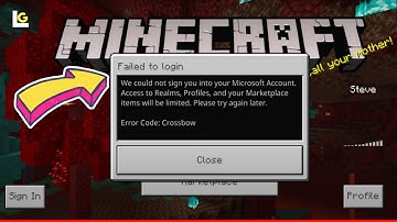 Failed To Login Minecraft Error Code Crossbow | Minecraft Login Problem Solved