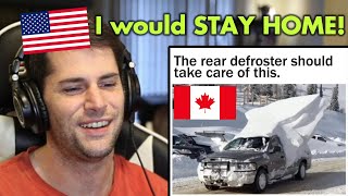American Reacts to FUNNY Canadian Memes American Reacts To Cool Funny Surprising Things About Canada