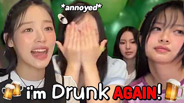 NewJeans Minji gets DRUNK at Haerin's Birthday Party...(drunk minji)