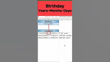 Count your age in Excel
