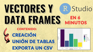 Cómo Crear Vectores y Dataframes en RStudio | Exportar Datos CSV en R