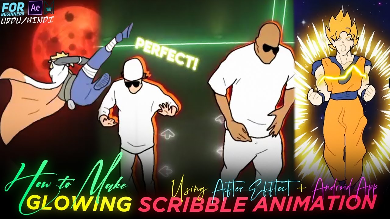How to Make Glowing Scribble Animation Using After Effect and Filpaclip ...