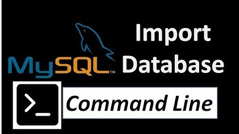 How to import an SQL file using the command line in MySQL?