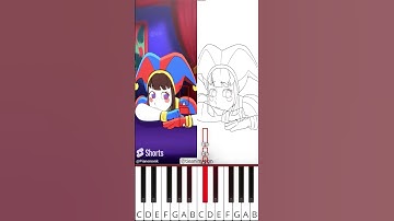 Pomni x Gummigoo (@tieanimation) The Amazing Digital Circus Animation - Octave Piano Tutorial