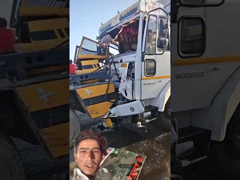 Tata trucks crush accident on highway 😱😭 #automobile #legenderfortuner #driver #tharvlogs #media