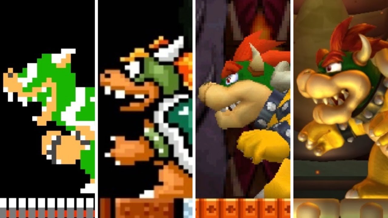 Evolution Of Final Bowser Battles In 2d Mario Games 1985 2019 Youtube
