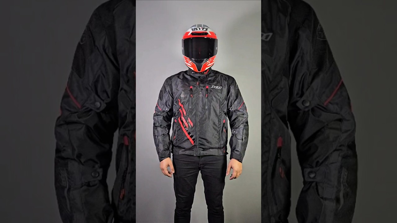 Jaqueta X11 Iron 3 Sporadic Preta/Vermelha - Grid Motors