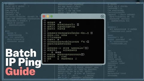 how to write a batch file to ping multiple ip addresses by single batch file.