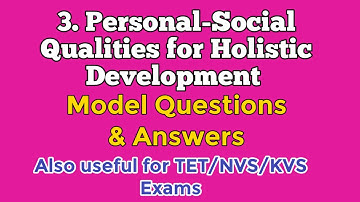 Nishtha Module 3 Answers |Personal-Social Qualities for Holistic Development| Nishtha Quiz Answers|