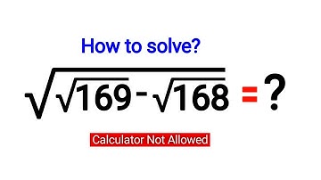 A Nice Radical Problem Solved || Calculator Not Allowed || Explored Maths