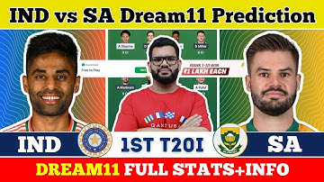 IND vs SA Dream11 Prediction|IND vs SA Dream11 Team|India vs South Africa T20I|