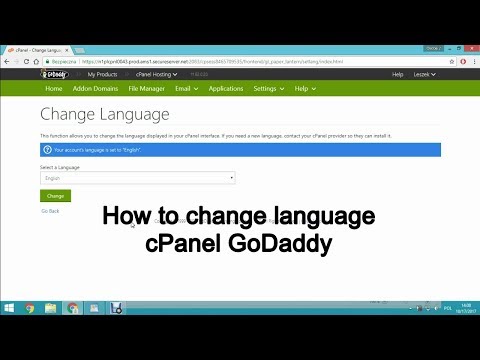 How to change language cPanel GoDaddy