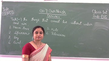 Class 1 EVS / Chapter 7. Our Needs ( Ex. Part 3 )