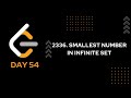DAY 54 | 2336. Smallest Number in Infinite Set | LeetCode 2336 | JAVA