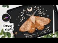 How to draw a magical moth in procreate  digital art tutorial