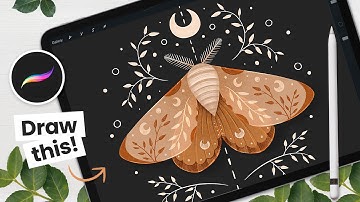 How To Draw A Magical Moth in Procreate • Digital Art Tutorial