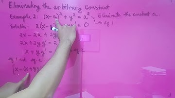 Example 2: Elimination of Arbitrary Constant
