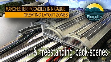MANCHESTER PICCADILLY IN N GAUGE – Creating layout zones & freestanding back-scenes.