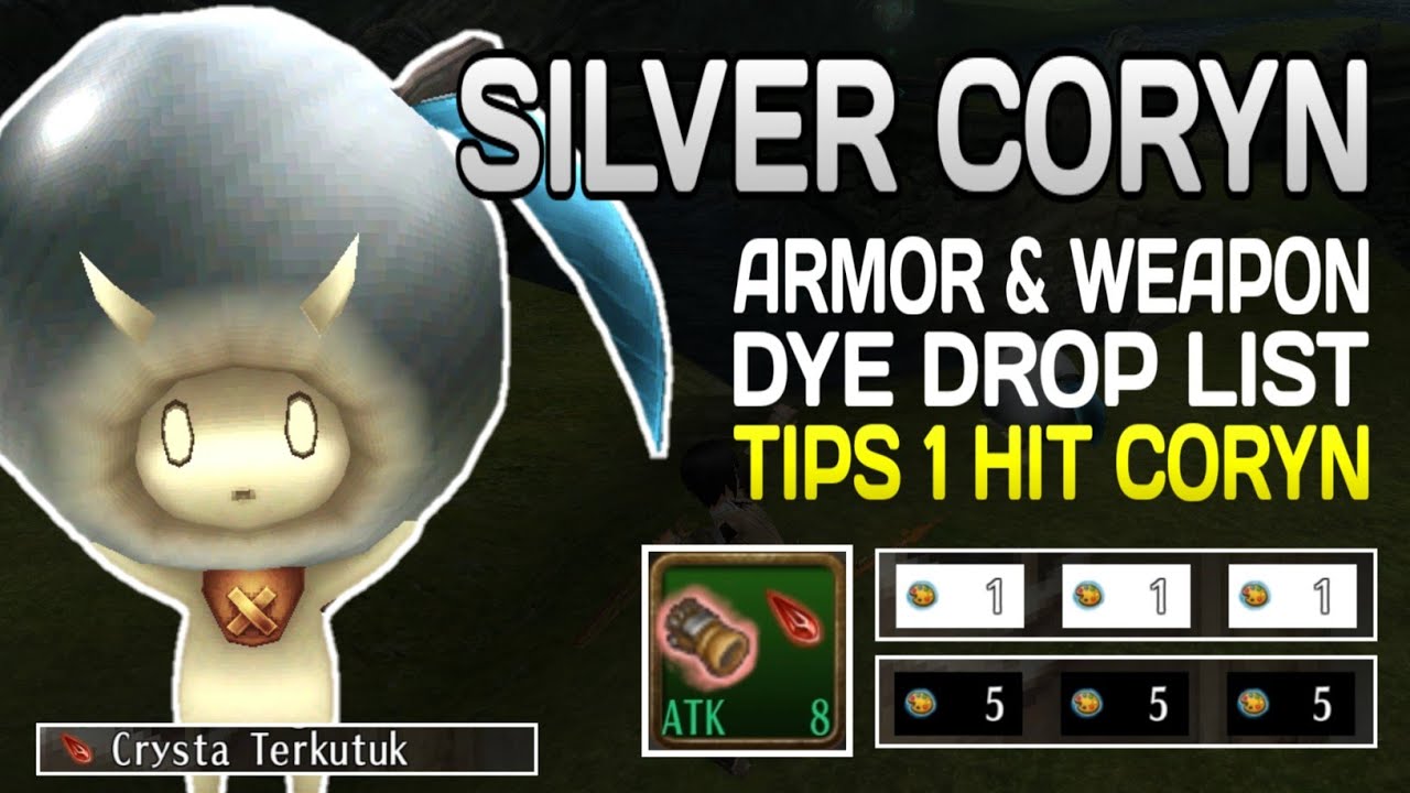Silver Coryn Invasion Event 2022 (All Dye Drop List) Toram Online