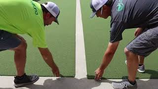 Installing SimTurf in custom golf simulator!