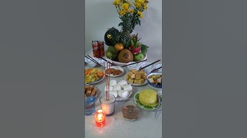 Mâm cơm chay cúng gia tiên sáng mùng 1 Tết Ất Tỵ 2025 #tetvietnam #phongtuctapquan #familytime