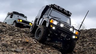 1/10 Scale Axial SCX10 2 RANGE ROVER Classic|RC4WD TF2 TOYOTA LC70 Off-Road Trail&Camping 4X4 RC Car